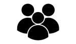 black-three-person-logo